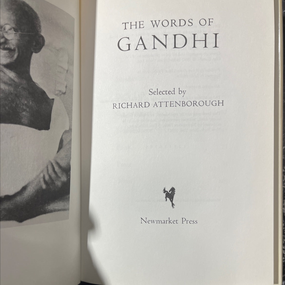 the words of gandhi book, by richard attenborough, 1982 Hardcover image 2