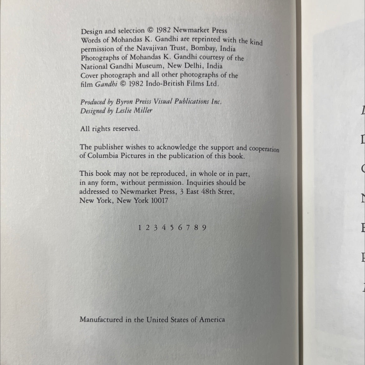 the words of gandhi book, by richard attenborough, 1982 Hardcover image 3