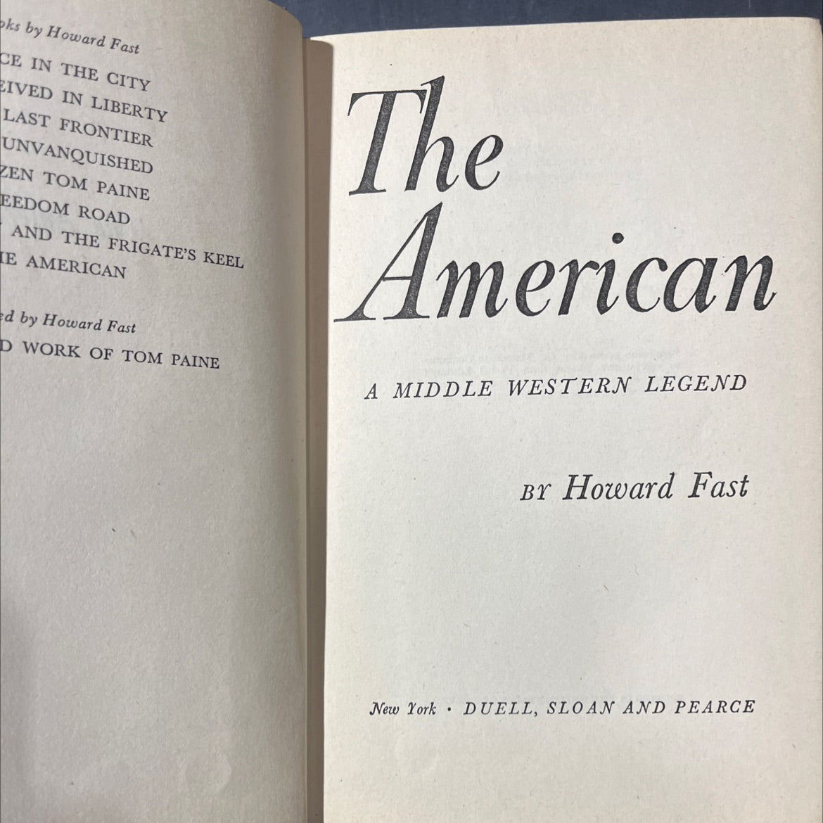 the work of tom paine book, by Howard Fast, 1946 Hardcover image 2
