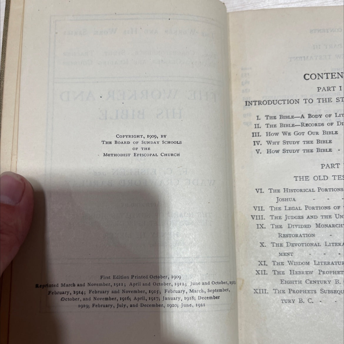 the worker and his bible book, by f. c. eiselen and wade crawford barclay, 1920 Hardcover image 3