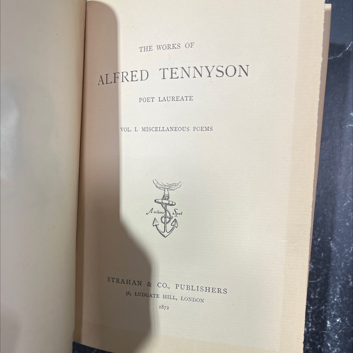 the works of alfred tennyson poet laureate vol. i. miscellaneous poems book, by alfred tennyson, 1872 Hardcover image 2