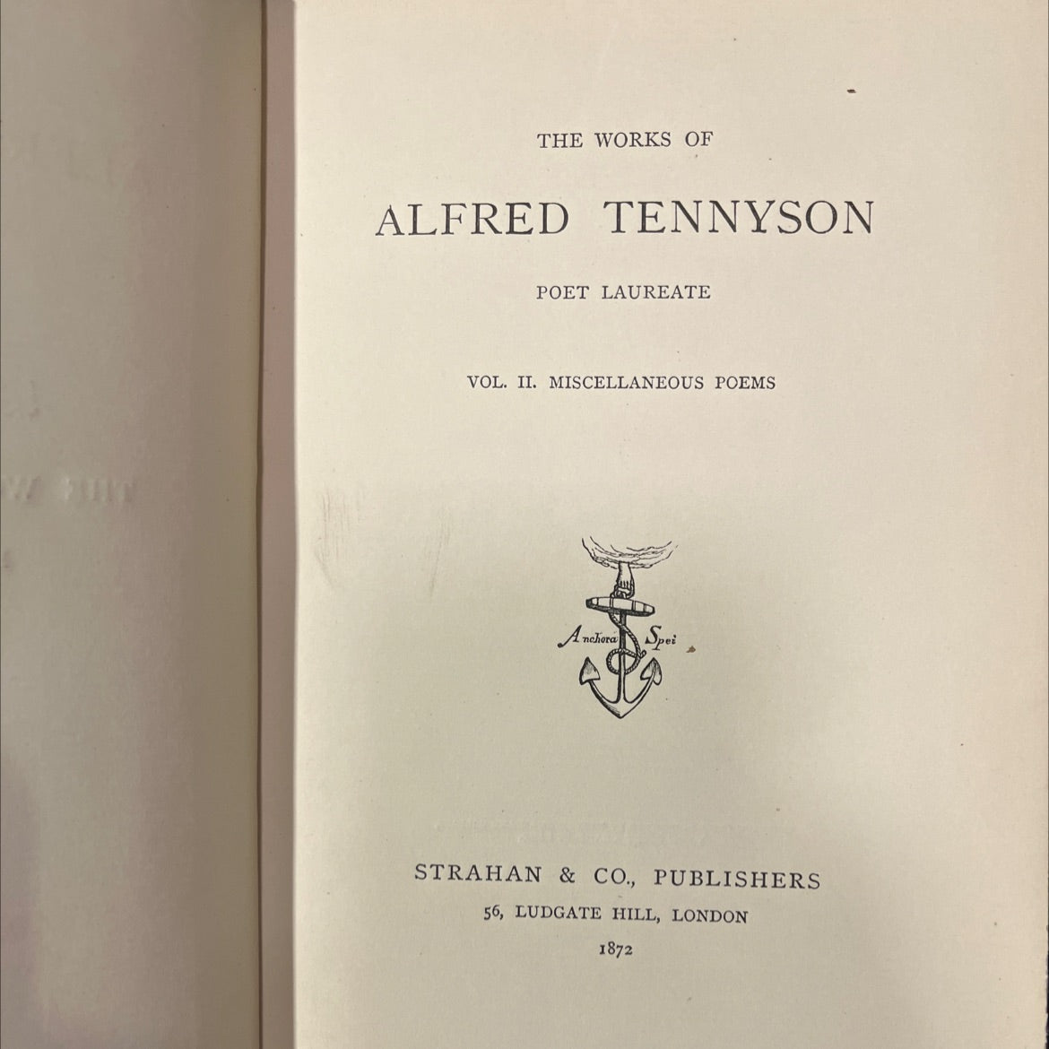the works of alfred tennyson poet laureate vol. ii. miscellaneous poems book, by alfred tennyson, 1872 Hardcover image 2