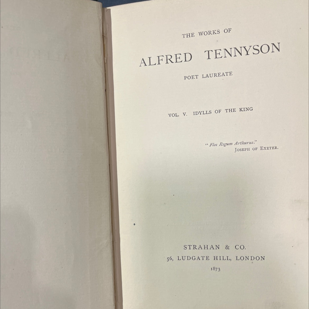 the works of alfred tennyson poet laureate vol. v. idylls of the king book, by alfred tennyson, 1873 Hardcover image 2