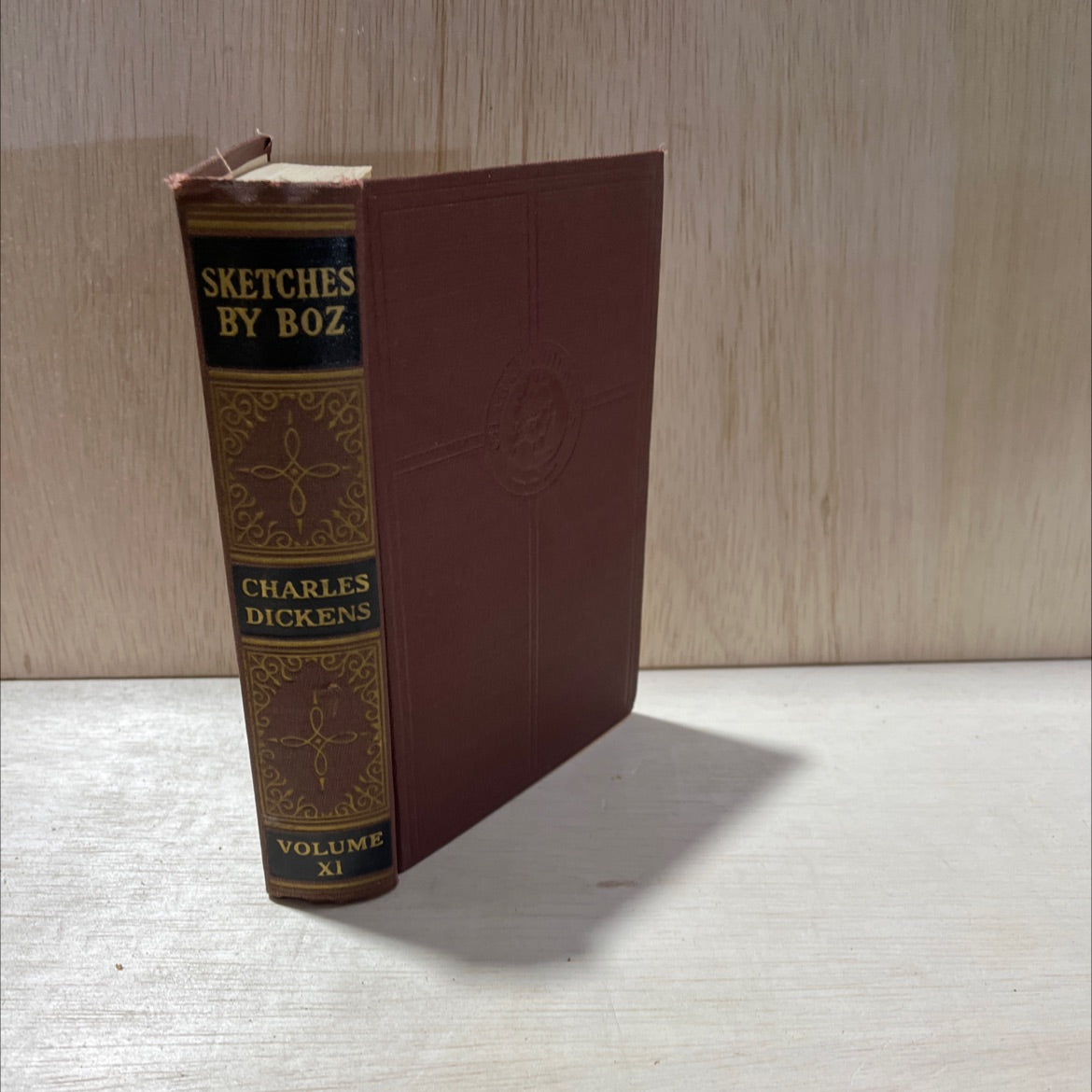 the works of charles dickens with illustrations sketches by boz book, by Charles Dickens, 1868 Hardcover, Antique image 1
