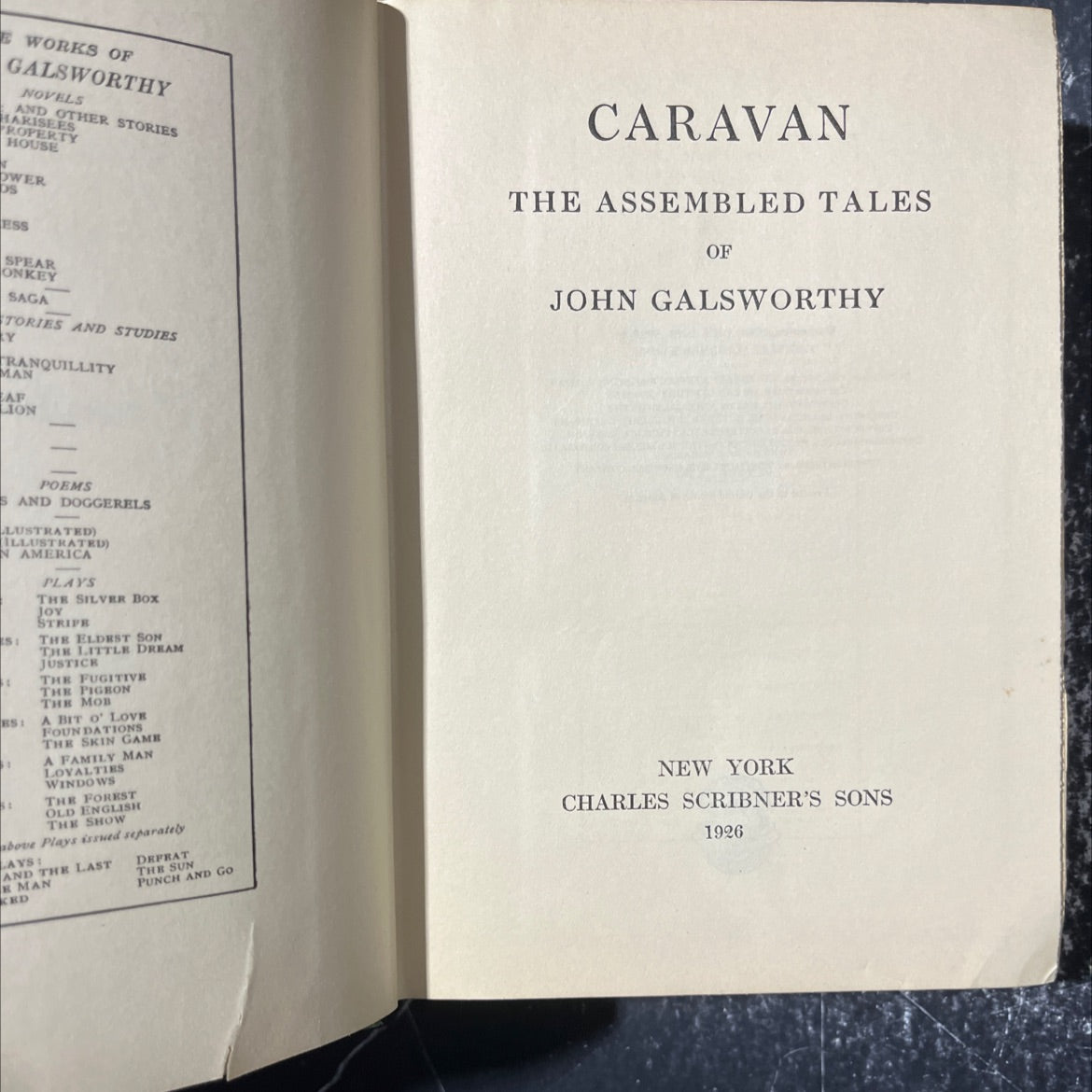 the works of galsworthy novels and other stories book, by john galsworthy, 1926 Hardcover image 2