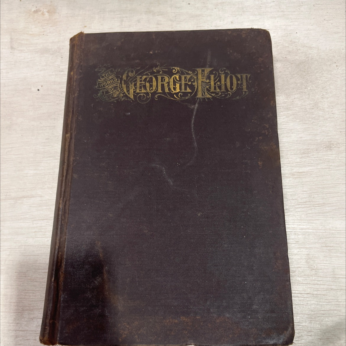 the works of george eliot adam bede. the mill on the floss. romola. volume i book, by george eliot, not stated Hardcover image 1