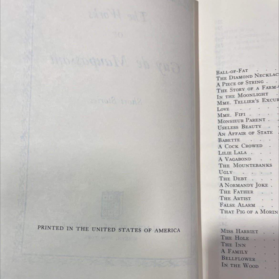 the works of guy de maupassant short stories book, by Guy de Maupassant, 1970 Hardcover image 3