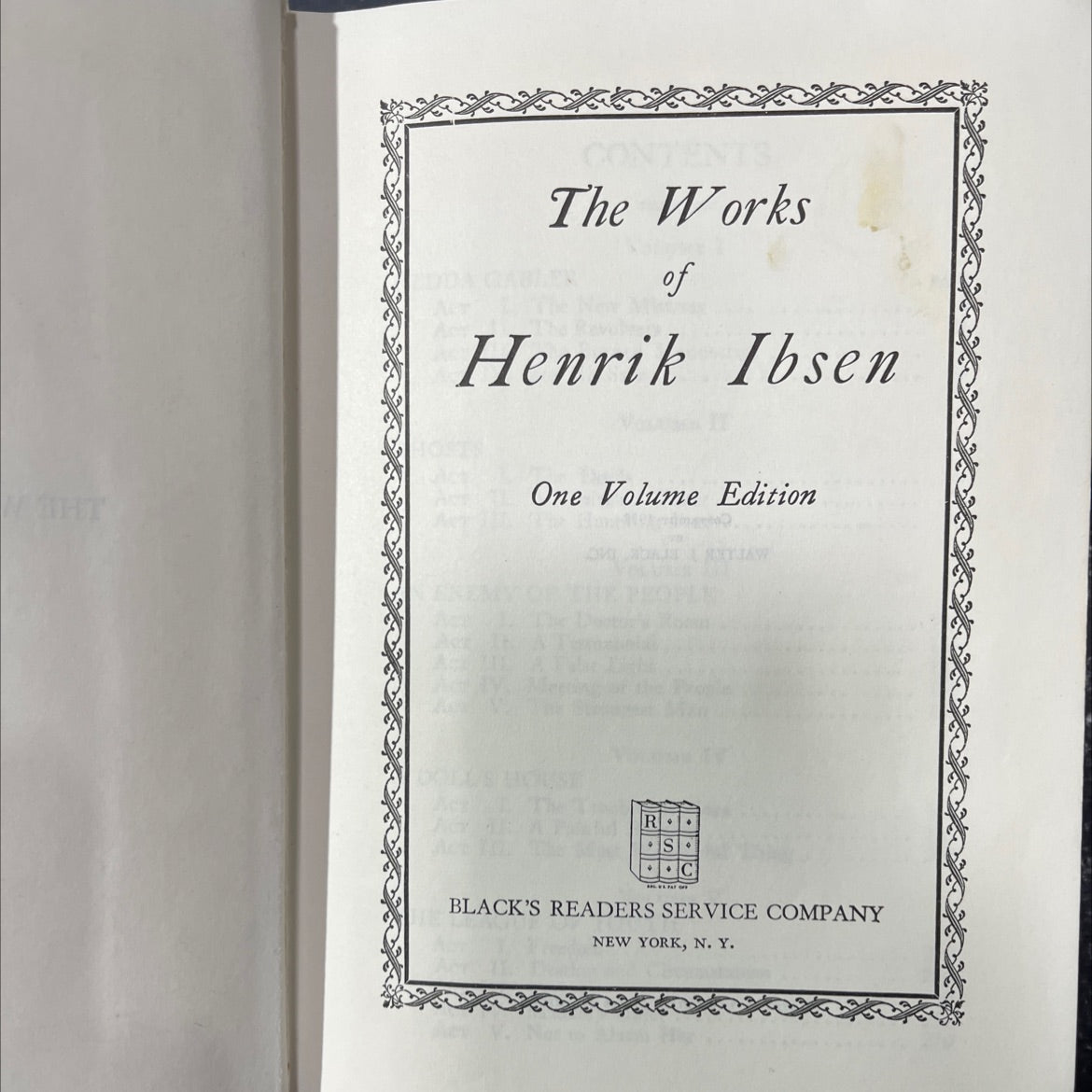 the works of henrik ibsen ht one volume edition book, by henrik ibsen, 1928 Hardcover image 2