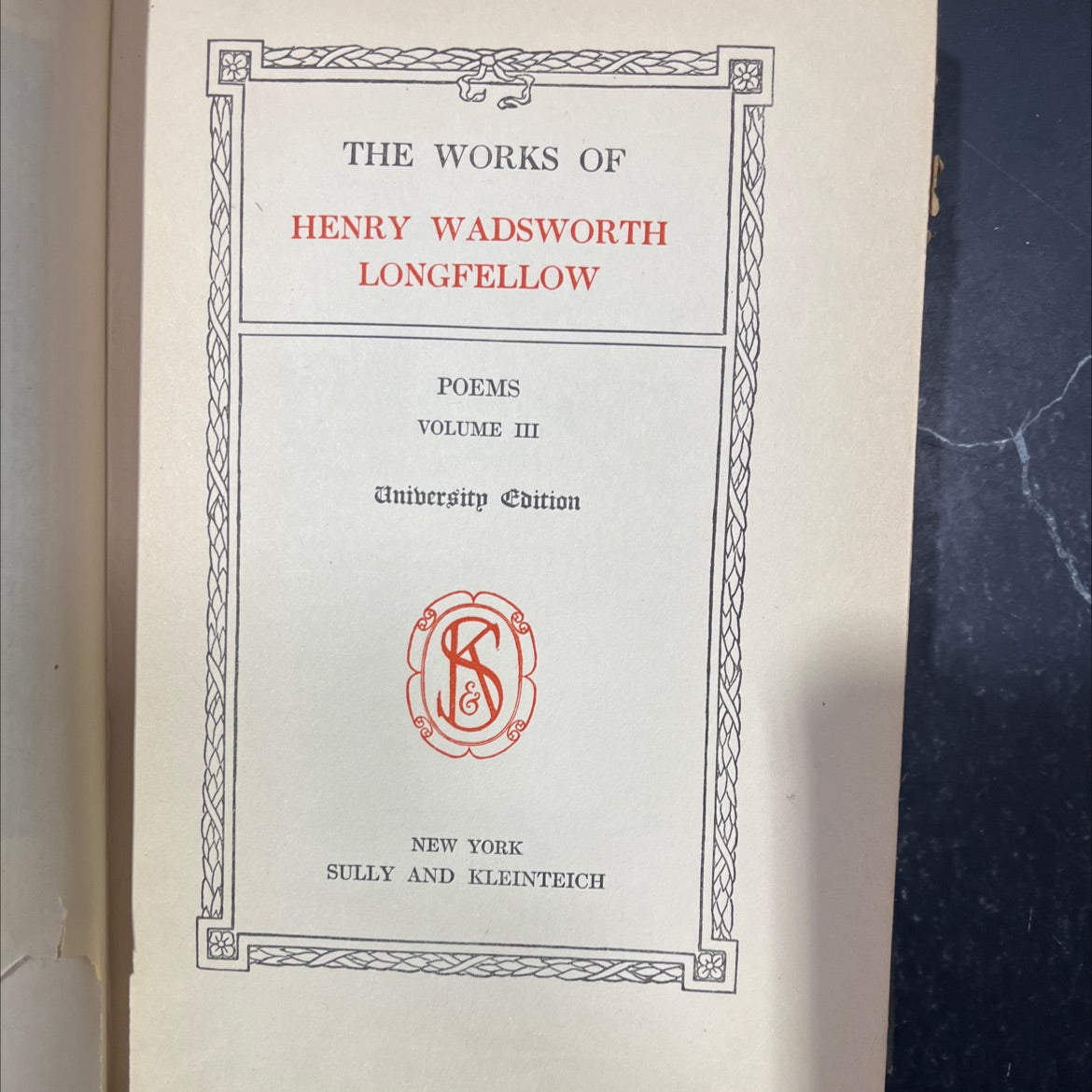 the works of henry wadsworth longfellow poems volume iii book, by henry wadsworth longfellow, 1891 Hardcover image 2
