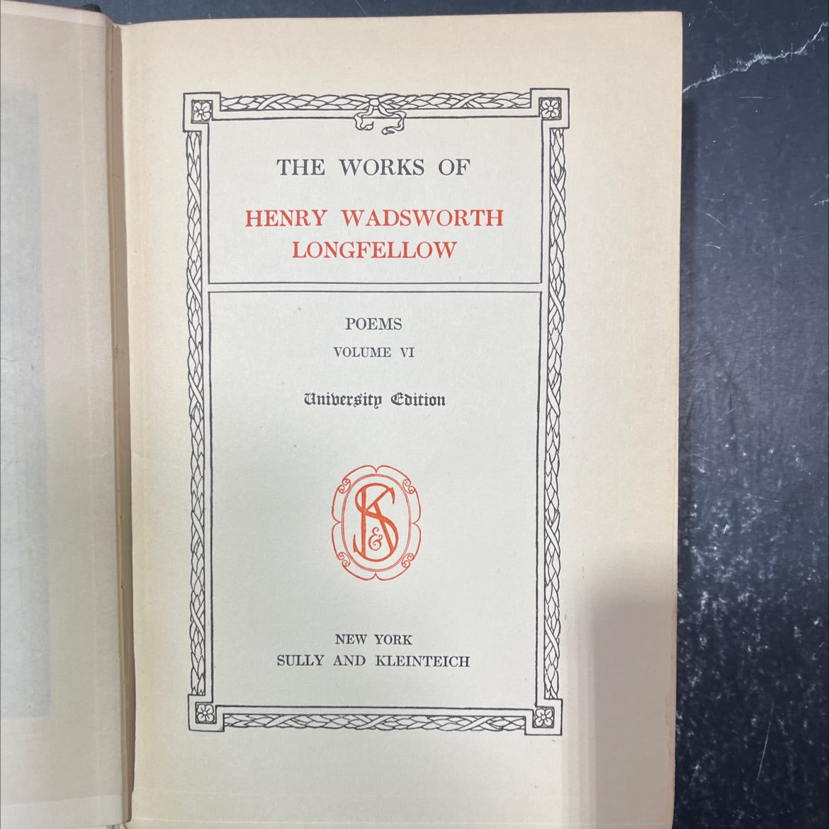 the works of henry wadsworth longfellow poems volume vi book, by henry wadsworth longfellow, 1901 Hardcover image 2