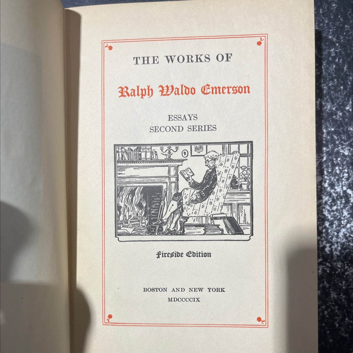 the works of ralph waldo emerson essays second series fireside edition book, by Ralph Waldo Emerson, 1909 Hardcover image 2
