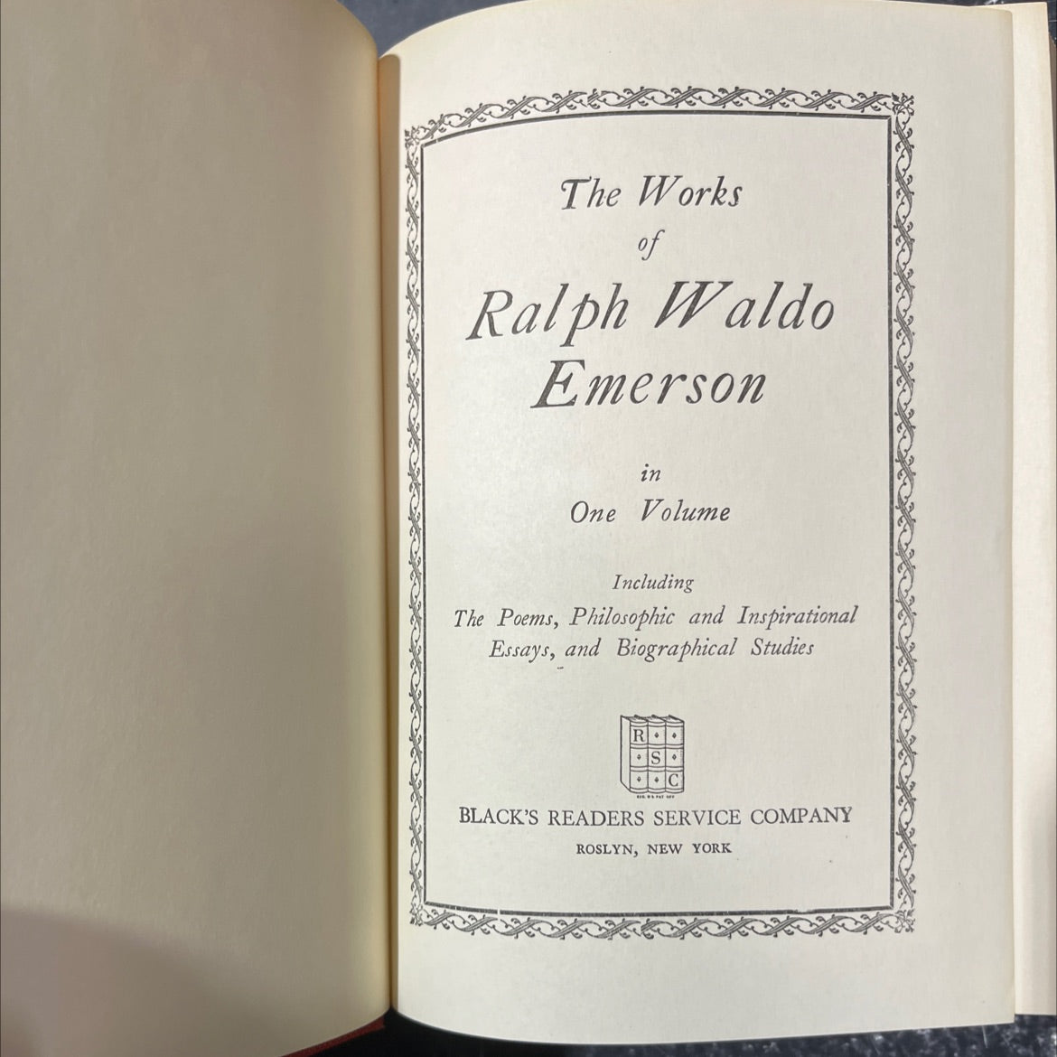the works of ralph waldo emerson in one volume including the poems, philosophic and inspirational essays, and image 2
