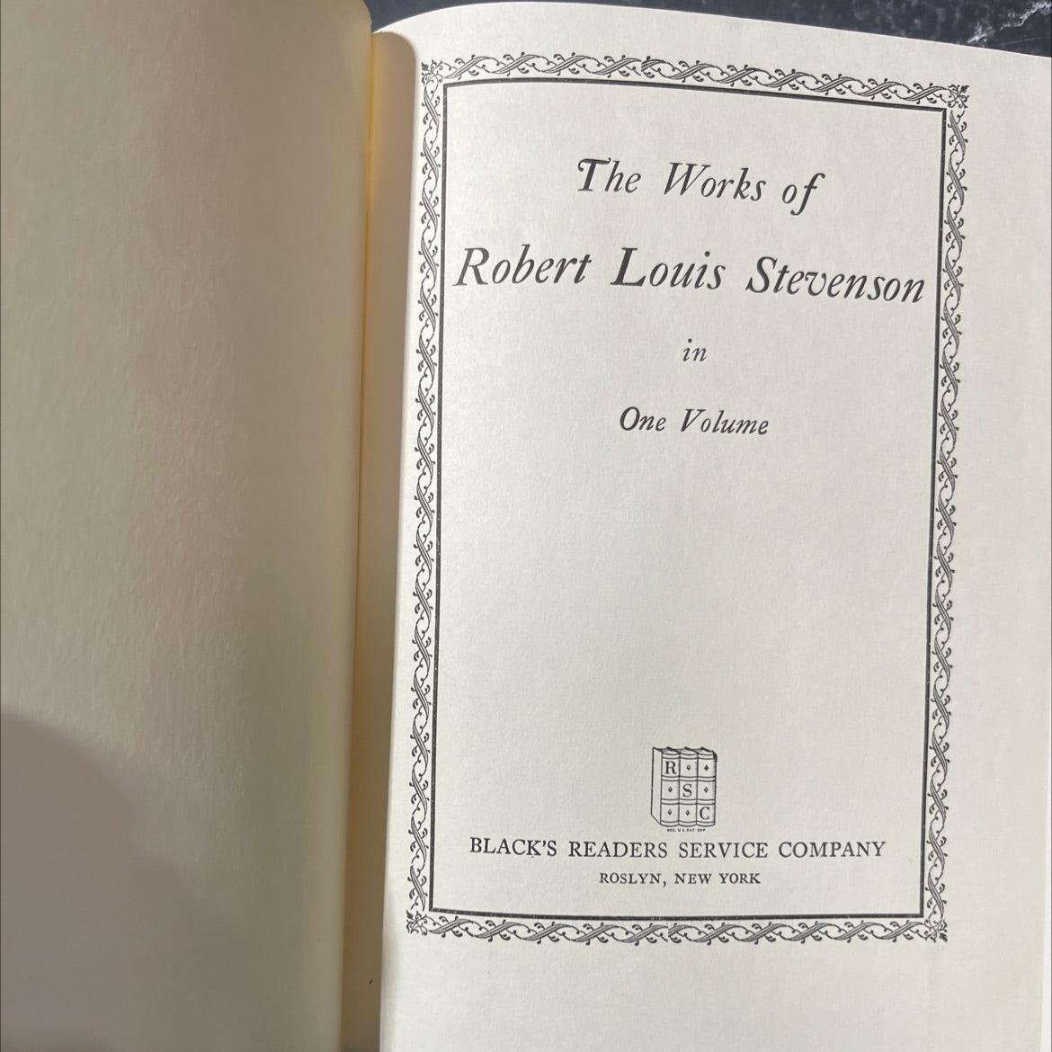 the works of robert louis stevenson in one volume book, by Robert Louis Stevenson, 1970 Hardcover image 2