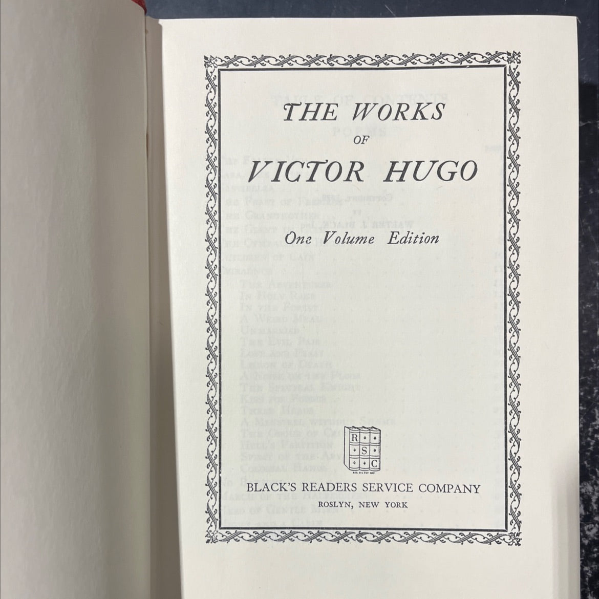 the works of victor hugo one volume edition book, by victor hugo, 1928 Hardcover image 2