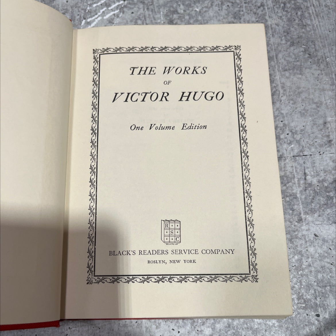 the works of victor hugo one volume edition book, by victor hugo, 1928 Hardcover image 2