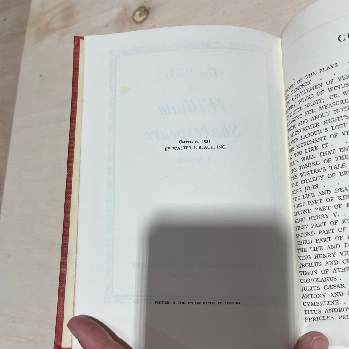 the works of william shakespeare complete book, by william shakespeare, 1937 Hardcover image 3