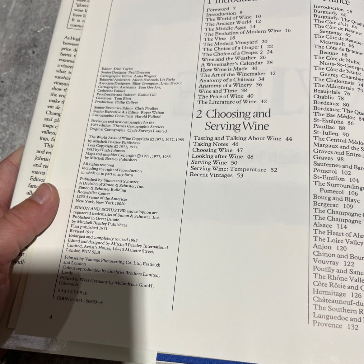 the world atlas of wine book, by hugh johnson, 1985 Hardcover image 3