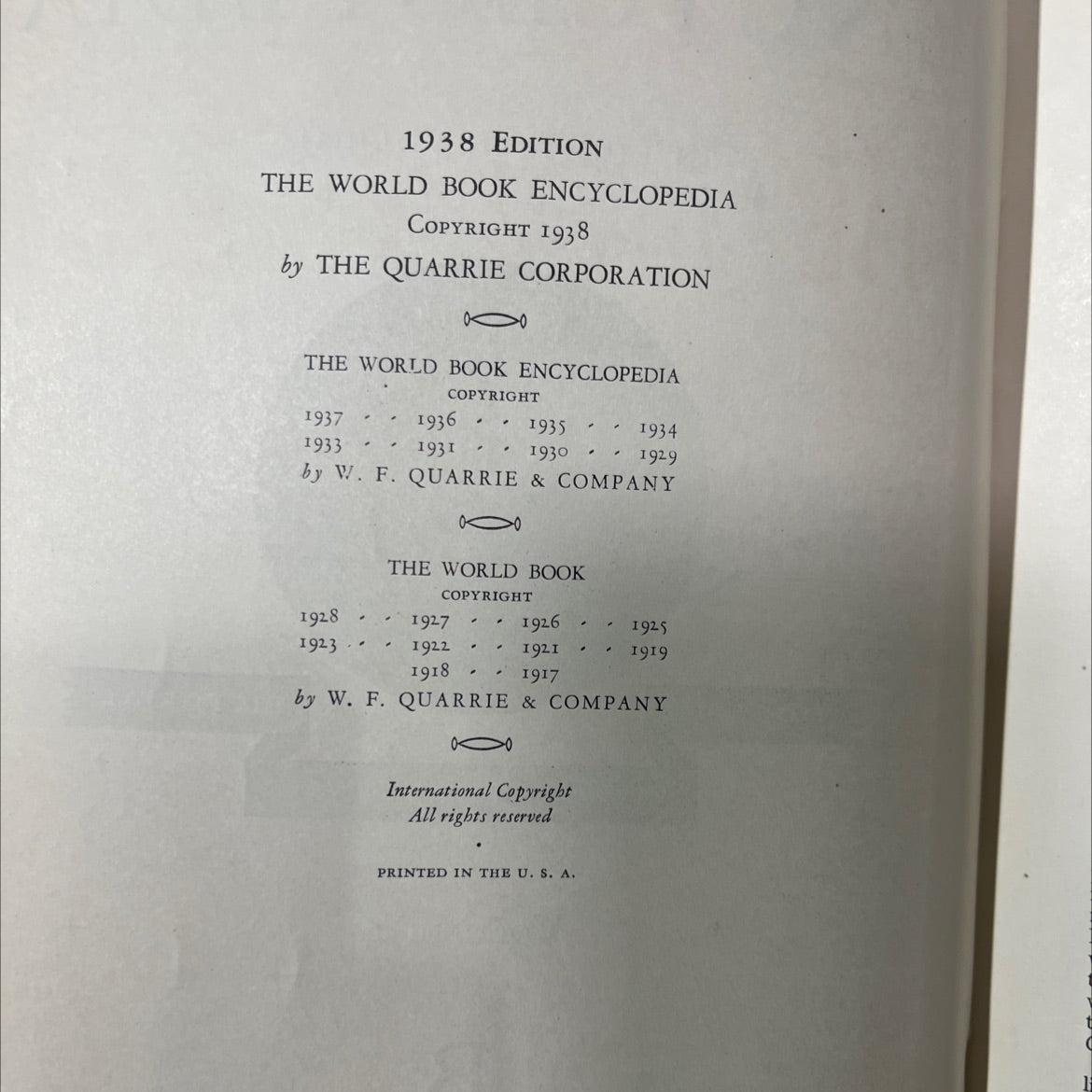 the world book encyclopedia book, by the quarrie corporation, 1938 Hardcover image 3