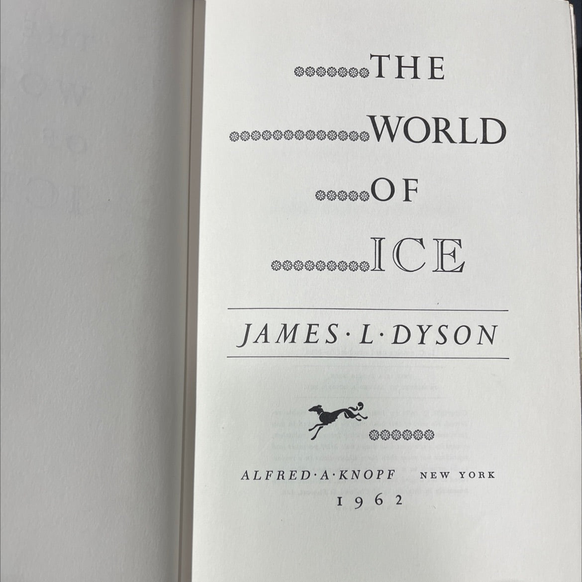 the world of ice book, by james l dyson, 1962 Hardcover image 2