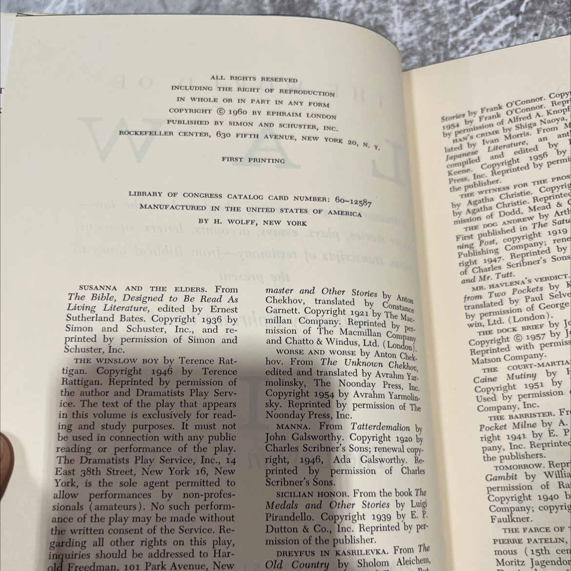 the world of law book, by ephraim london, 1960 Hardcover image 3