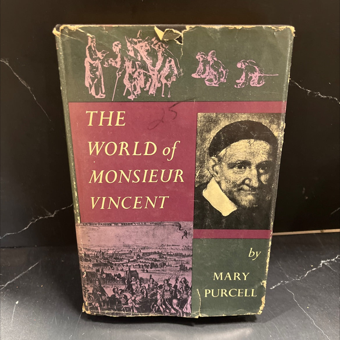 the world of monsieur vincent book, by mary purcell, 1963 Hardcover image 1
