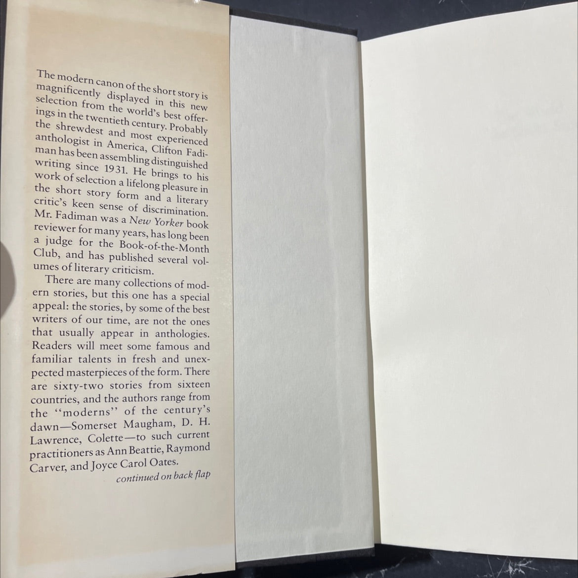 the world of the short story book, by Clifton Fadiman, 1986 Hardcover image 4