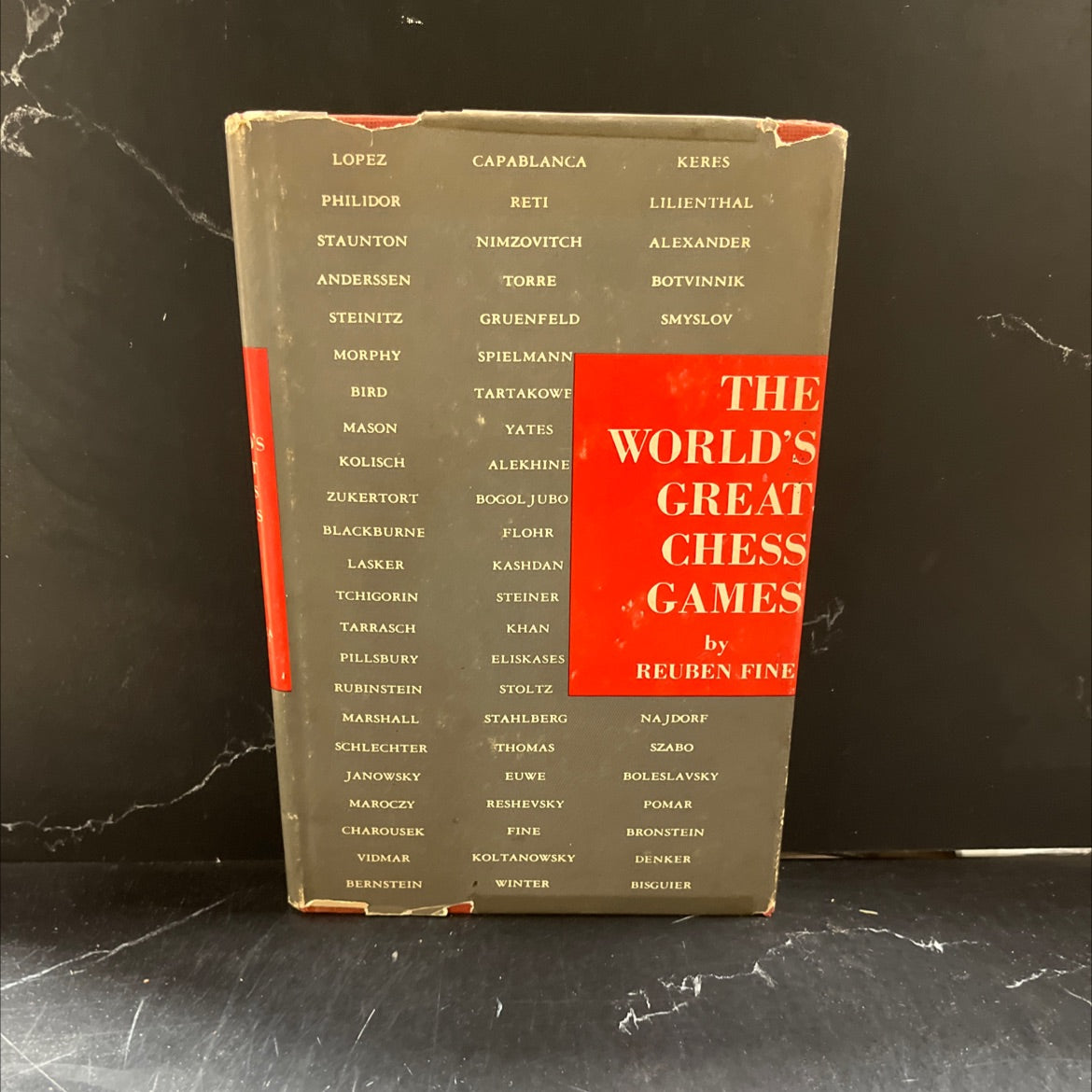 the world's great chess games book, by reuben fine, 1942 Hardcover image 1