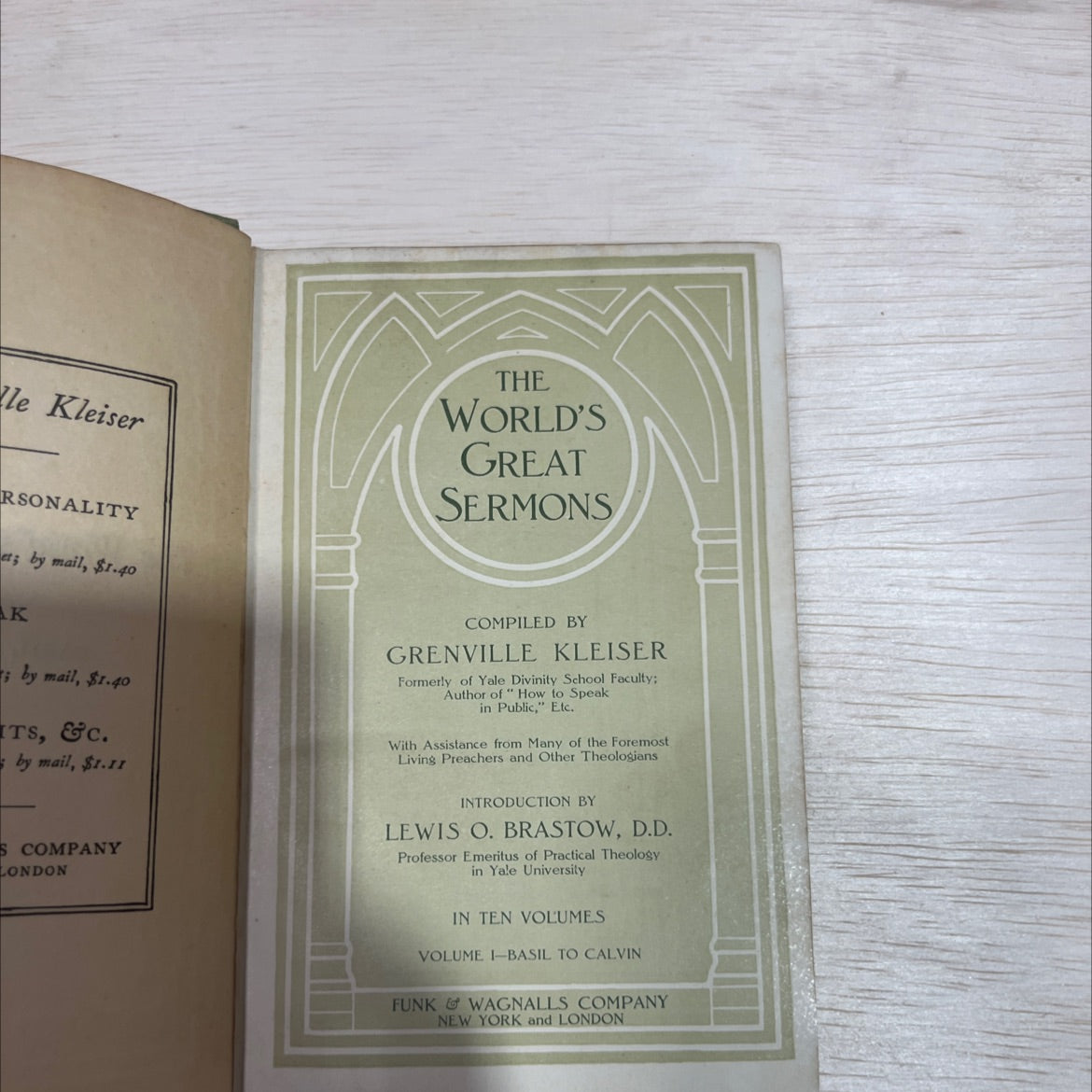 the world's great sermons book, by greenville kleiser, 1908 Hardcover image 2