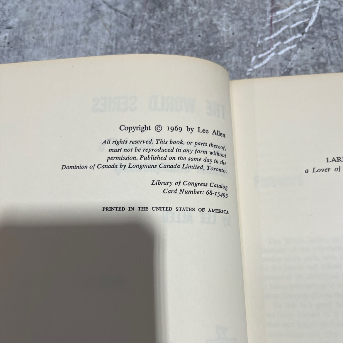 the world series the story of baseball's annual championship book, by lee allen, 1969 Hardcover image 3
