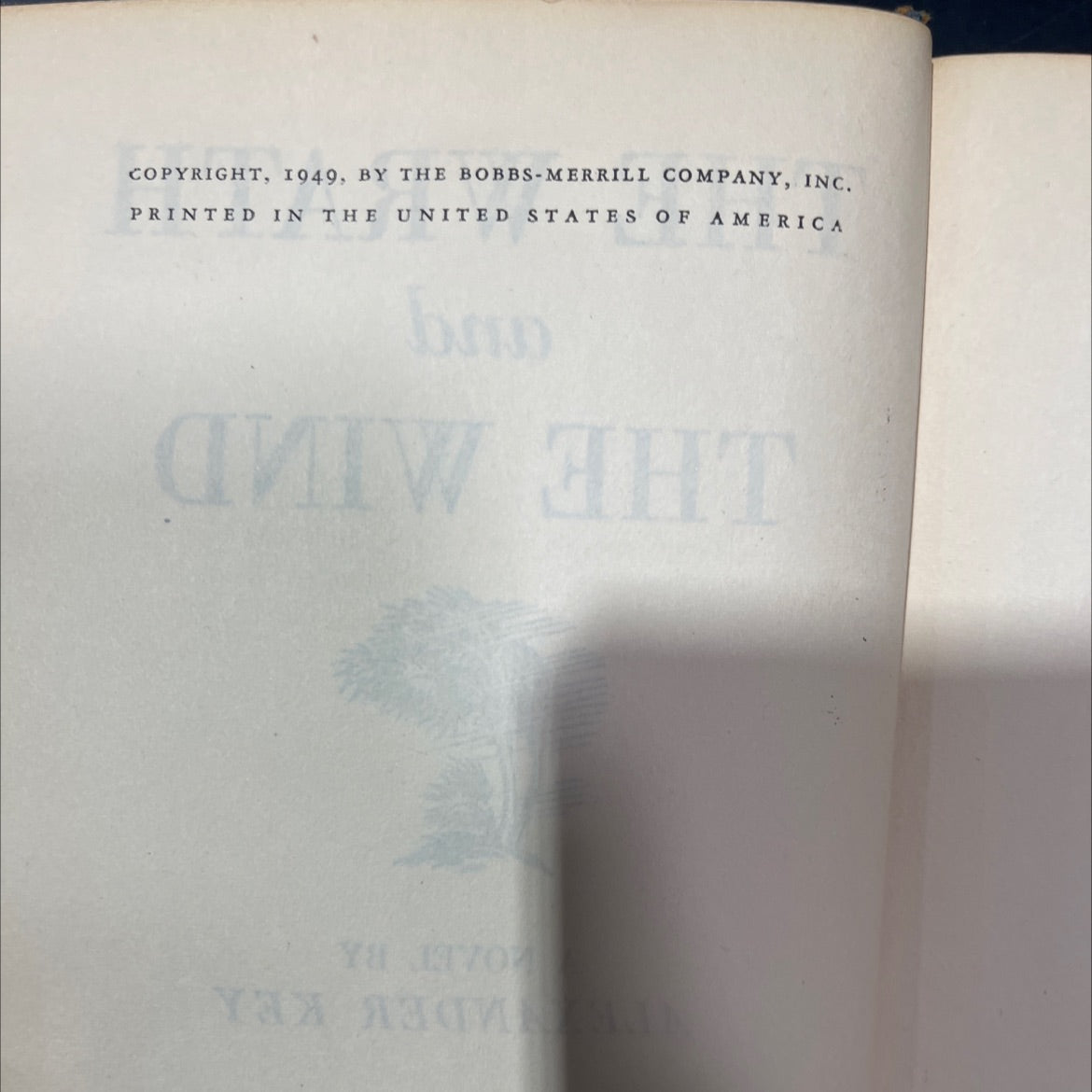 the wrath and the wind book, by alexander key, 1949 Hardcover image 3