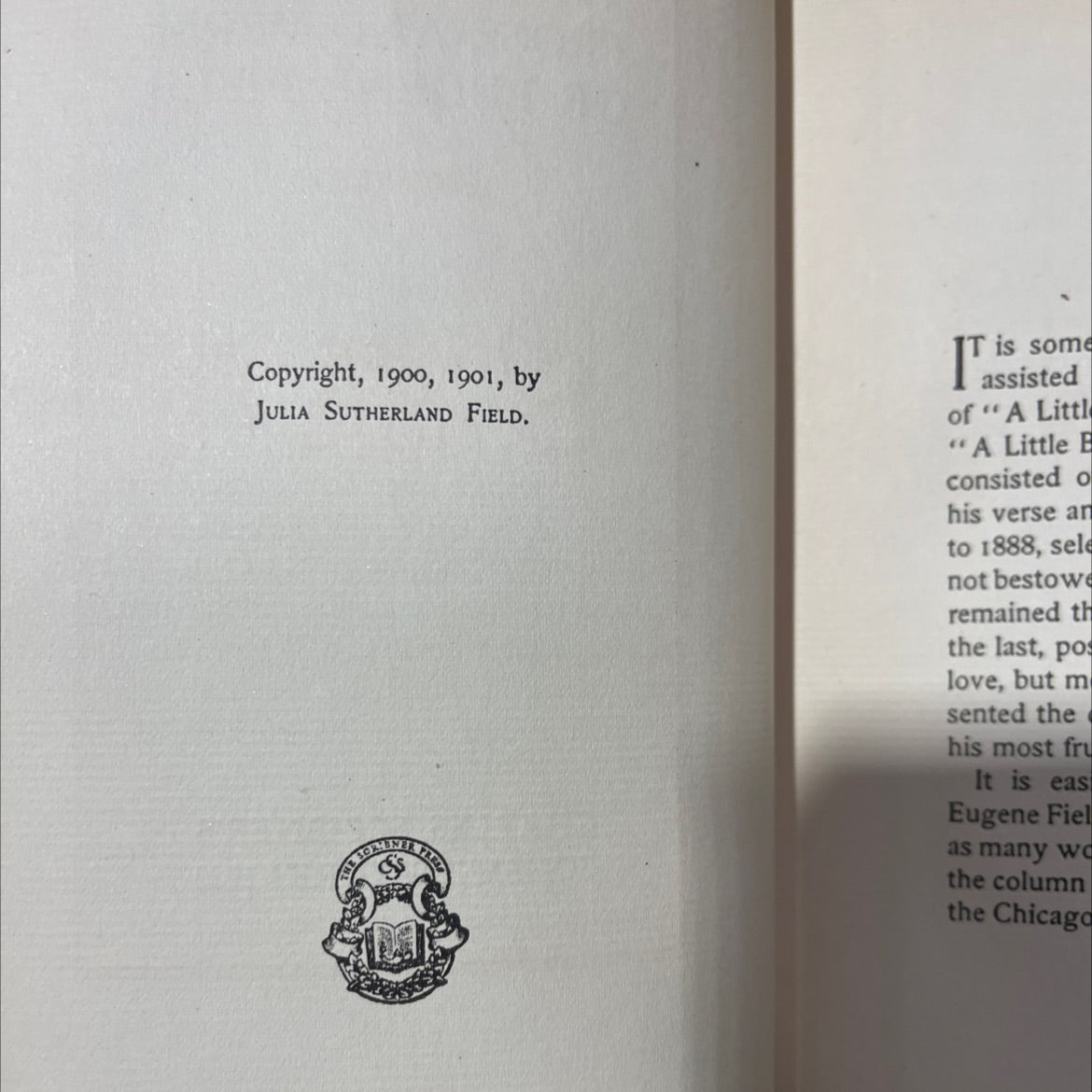 the writings in prose and verse of eugene field harps and sharp flats book, by eugene field, 1920 Hardcover image 3