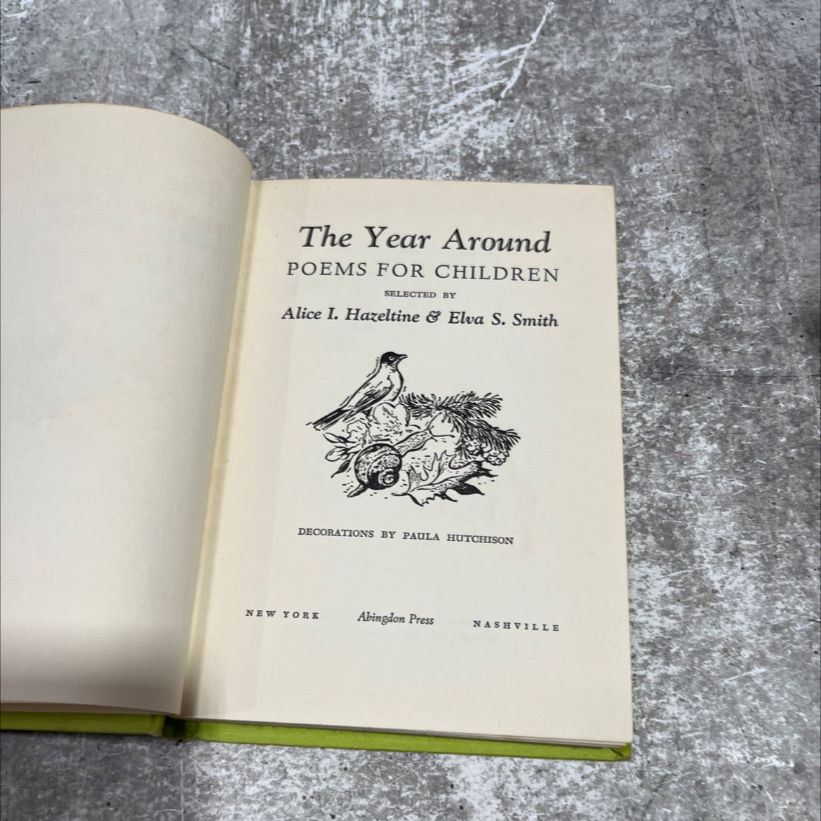 the year around poems for children book, by Alice I. Hazeltine & Elva S. Smith, 1956 Hardcover image 2