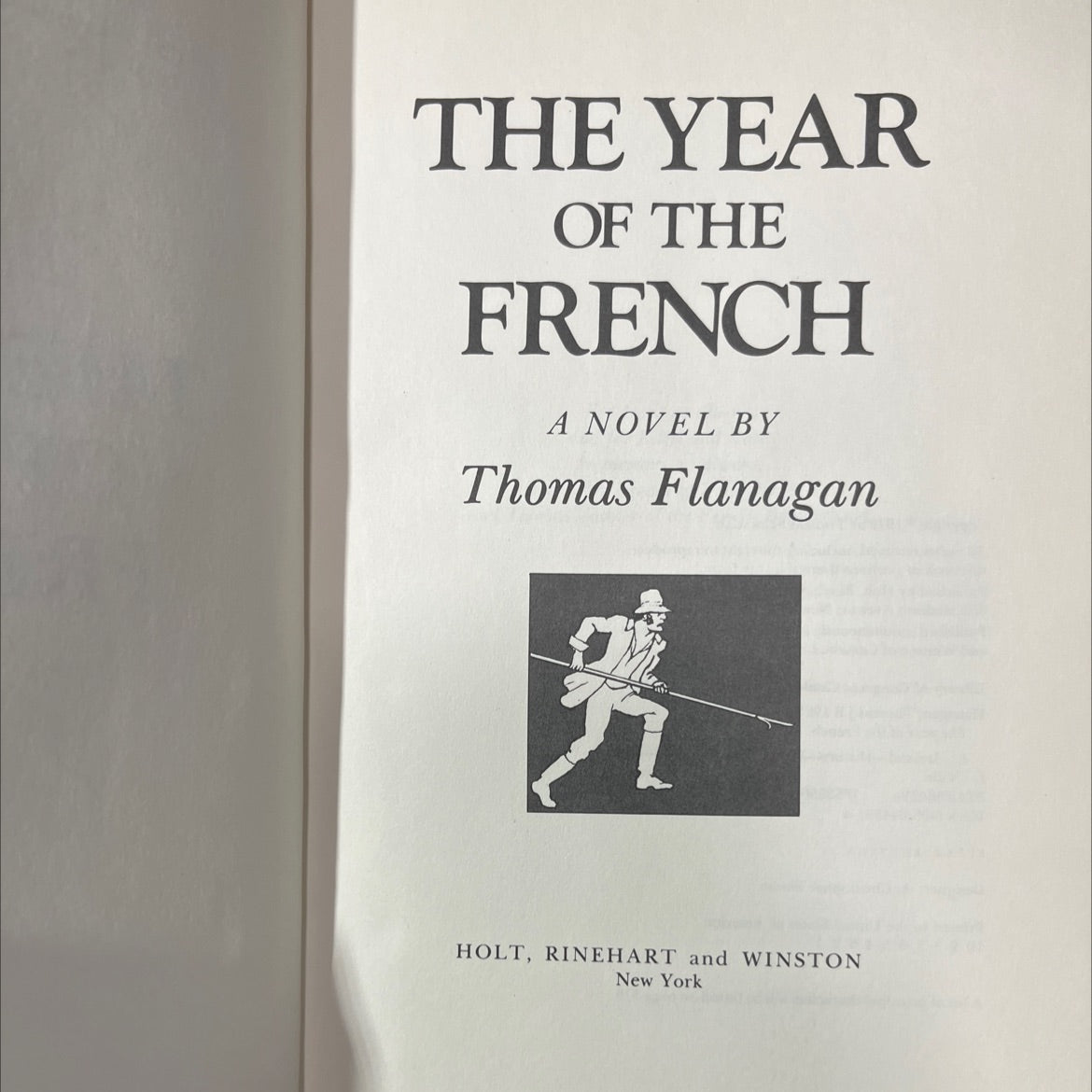 the year of the french book, by Thomas Flanagan, 1979 Hardcover image 2