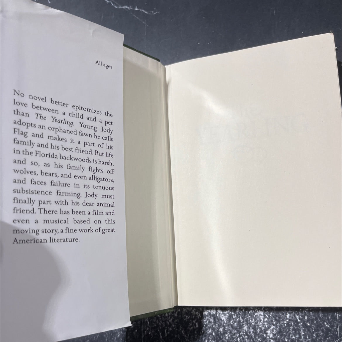 the yearling book, by marjorie kinnan rawlings, 2011 Hardcover image 4