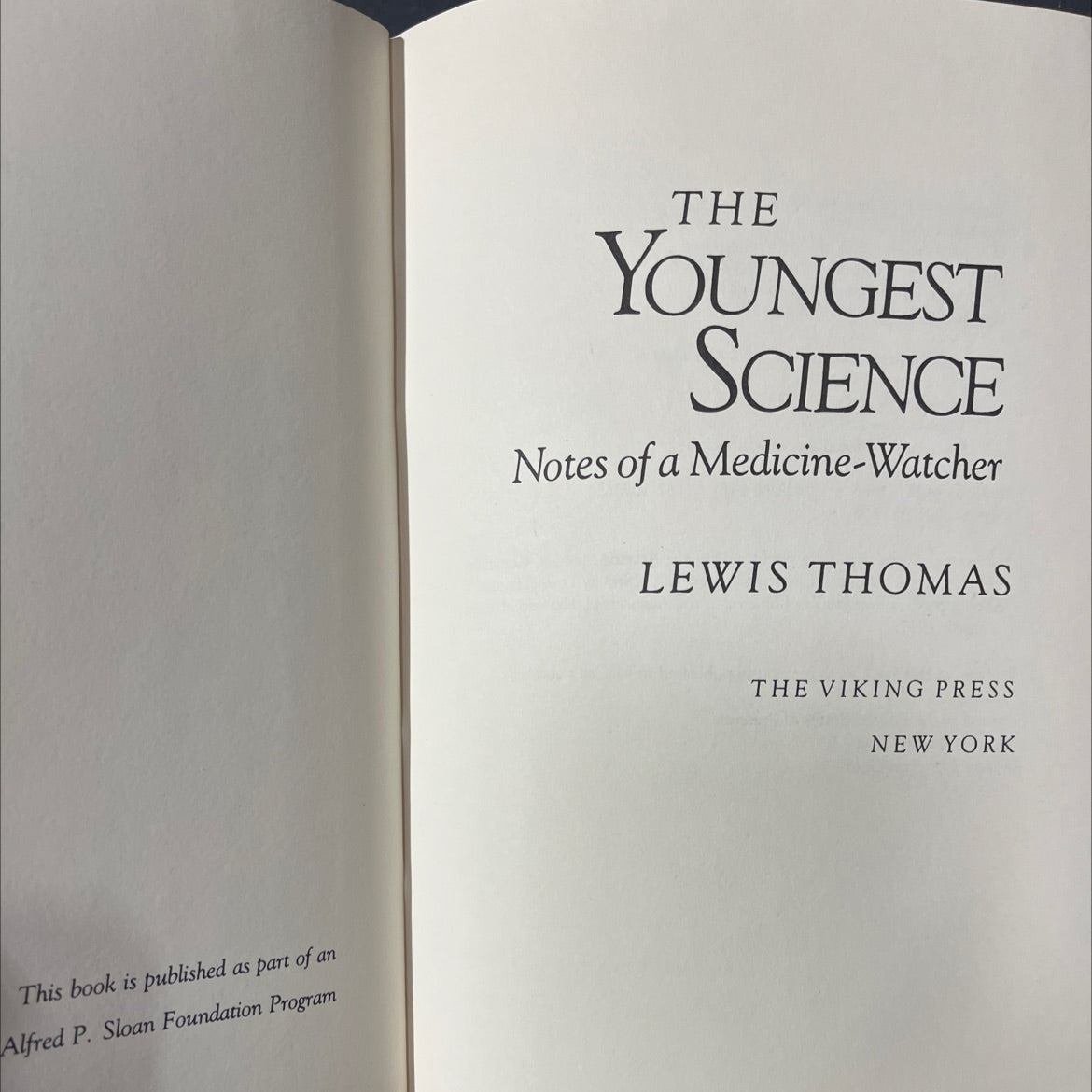 the youngest science book, by lewis thomas, 1983 Hardcover image 2