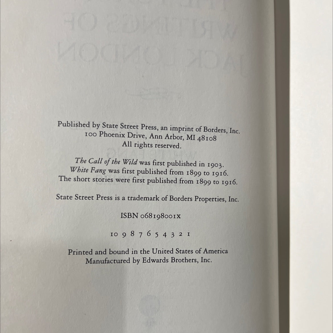 the yukon writings of jack london the call of the wild white fang short stories book, by jack london, 2001 Leather image 3