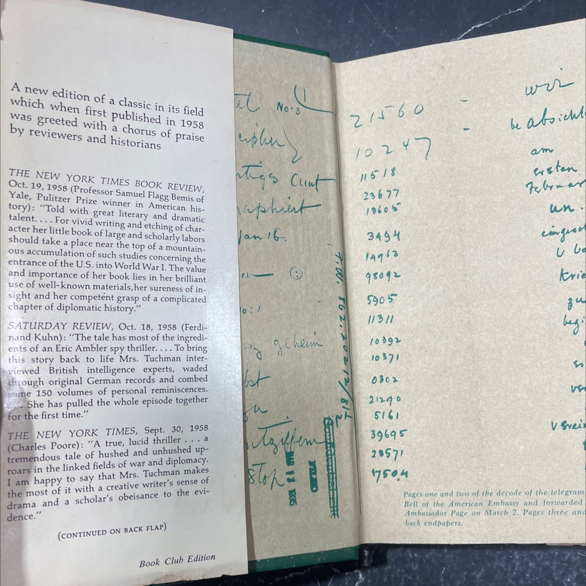 the zimmermann telegram book, by barbara w. tuchman, 1972 Hardcover image 4