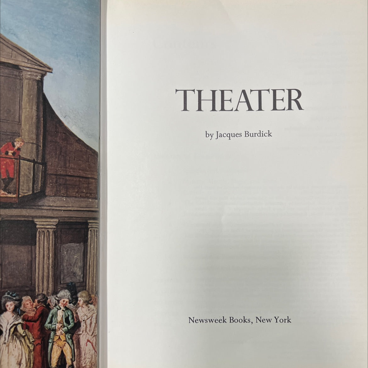 theater book, by Jacques Burdick, 1974 Hardcover image 2