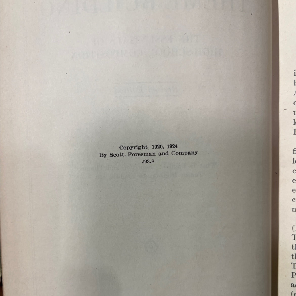theme-building the essentials of high-school composition revised edition book, by c. h. ward, 1924 Hardcover image 3