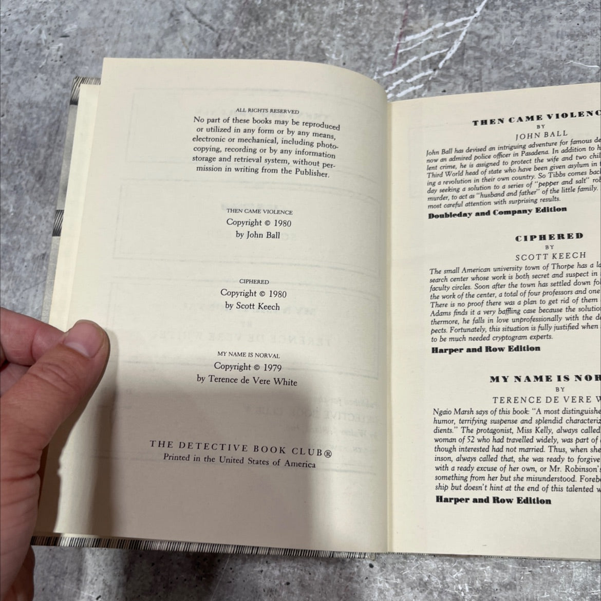 then came violence book, by John Ball, 1980 Hardcover image 3
