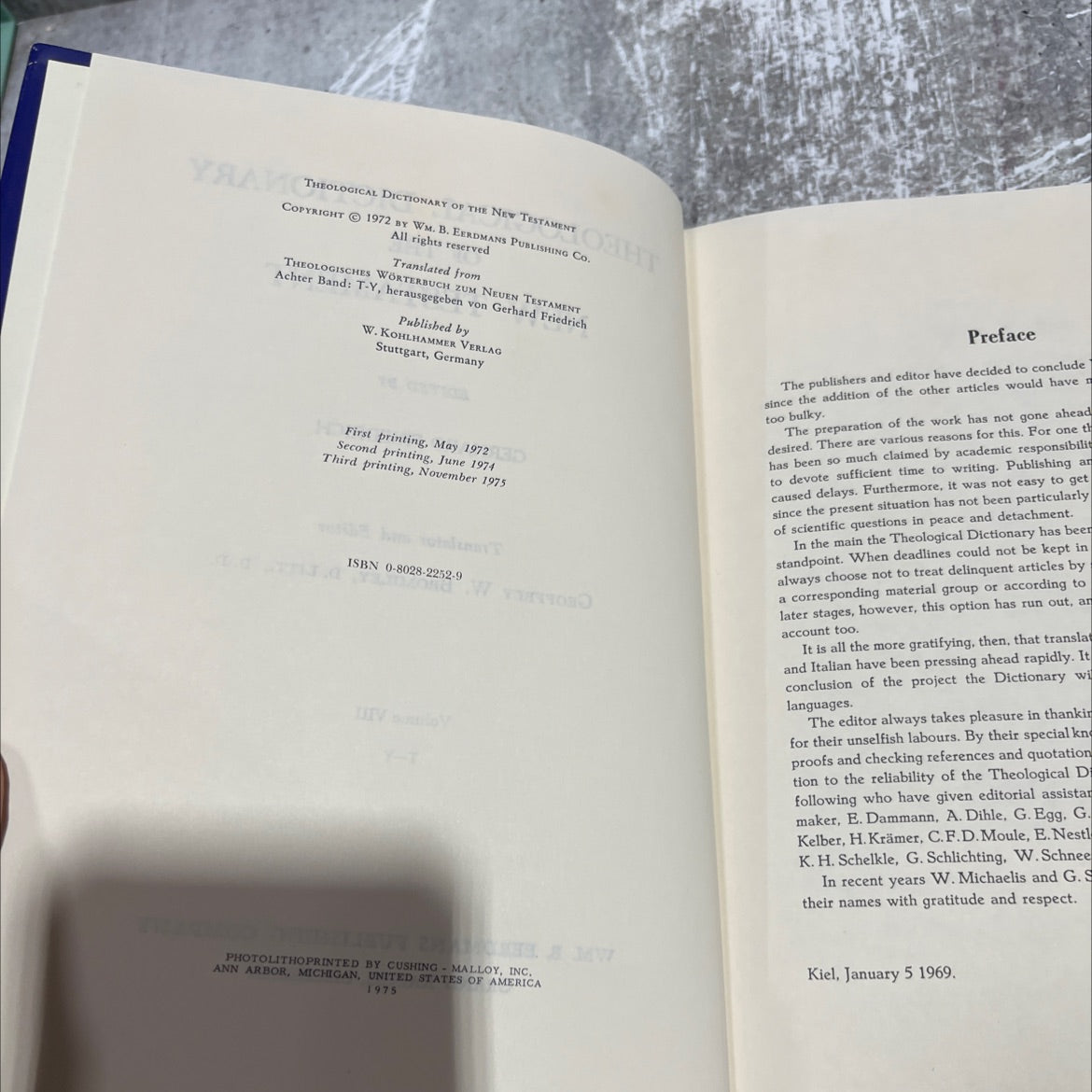 theological dictionary of the new testament book, by gerhard friedrich, 1972 Hardcover image 3