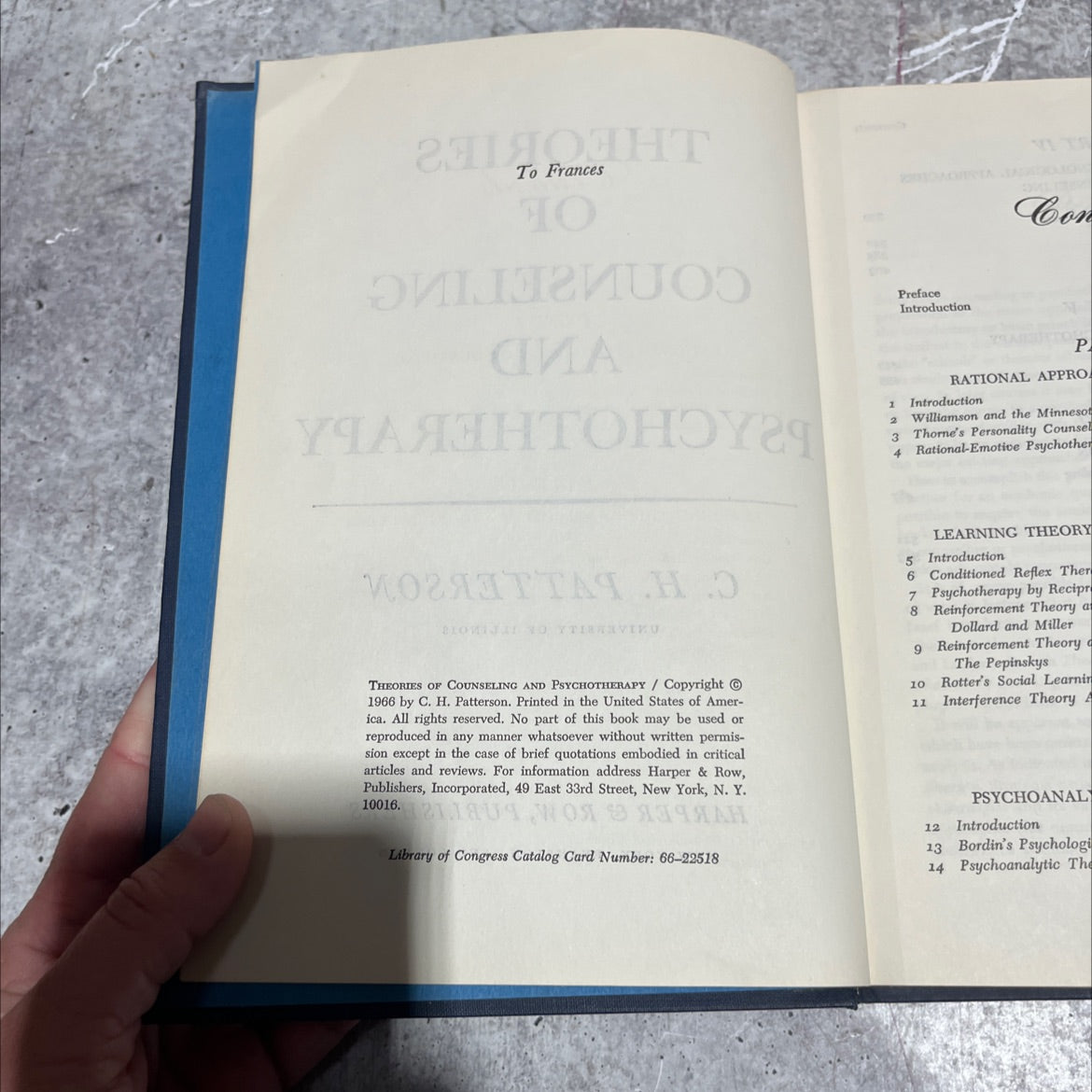 theories of counseling and psychotherapy part ii book, by c. h. patterson, 1966 Hardcover image 3