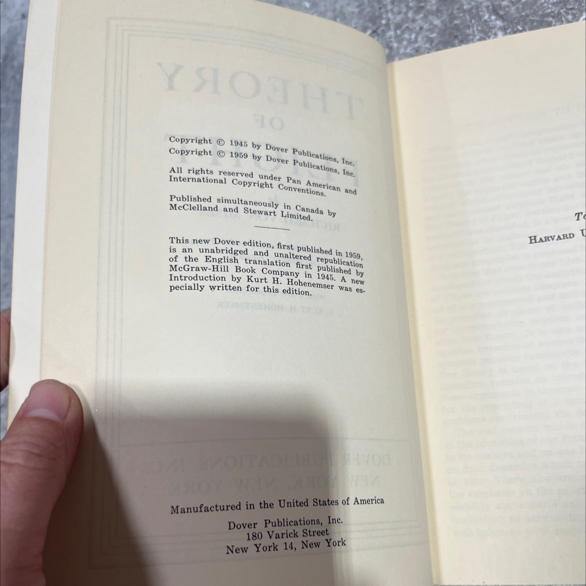 theory of flight book, by richard von mises, 1959 Paperback image 3
