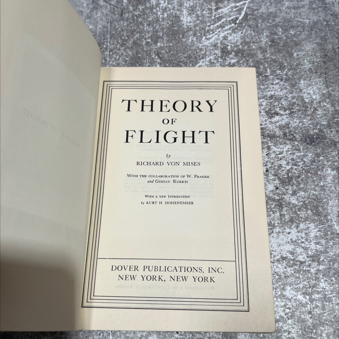 theory of flight book, by richard von mises, 1959 Paperback image 2