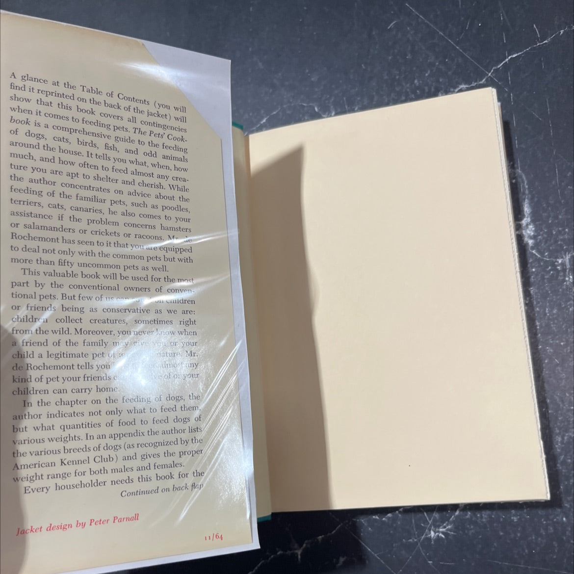 thepets' cookbook book, by Richard de Rochemont, 1965 Hardcover image 4