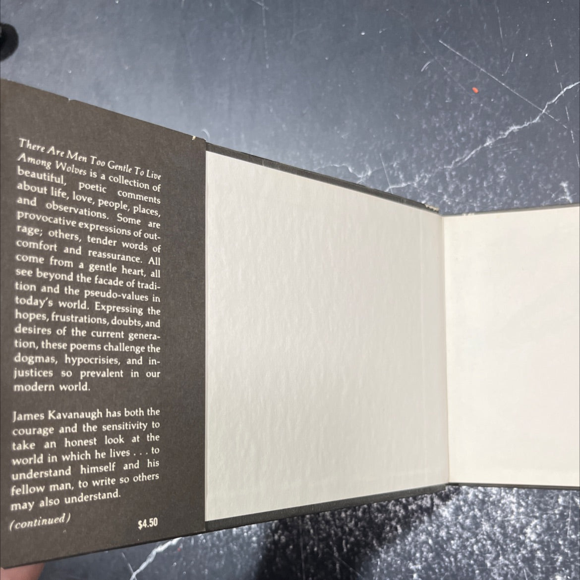 there are men too gentle to live among wolves book, by james kavanaugh, 1970 Hardcover image 4