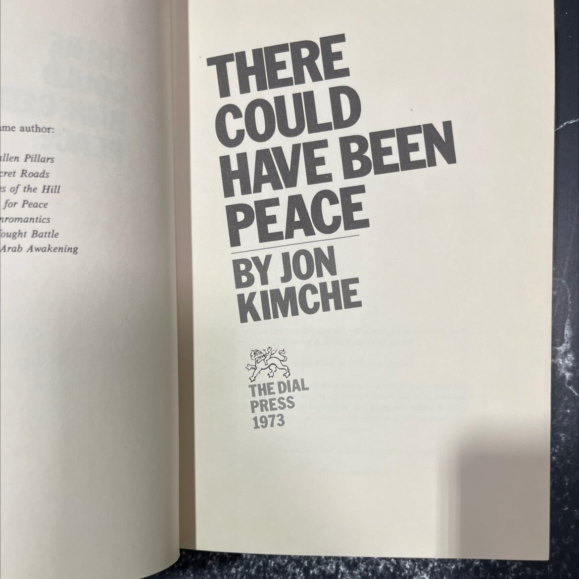 there could have been peace book, by jon kimche, 1973 Hardcover image 2