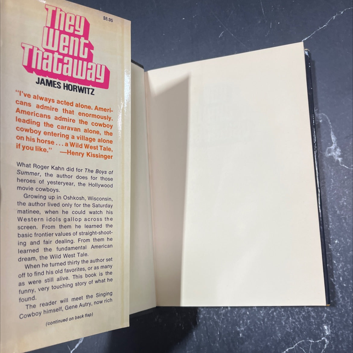 they went thataway book, by James Horwitz, 1976 Hardcover image 4