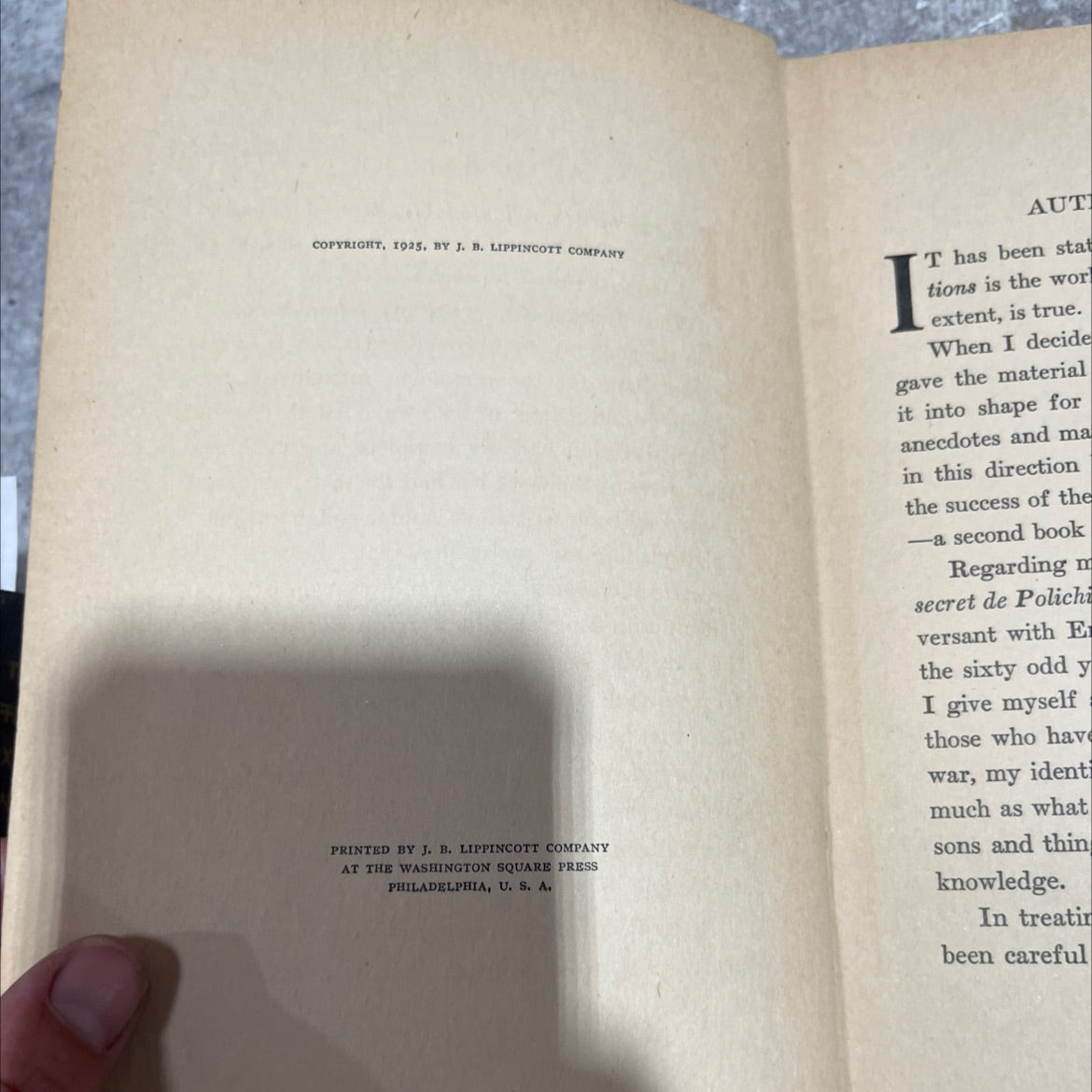 things i shouldn't tell book, by unknown, 1925 Hardcover image 3