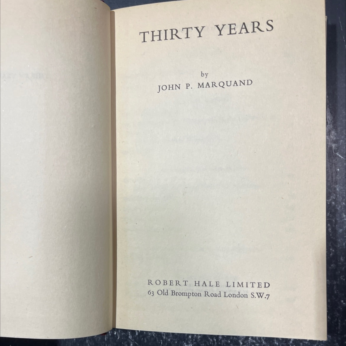thirty years book, by john p. marquand, 1955 Hardcover image 2